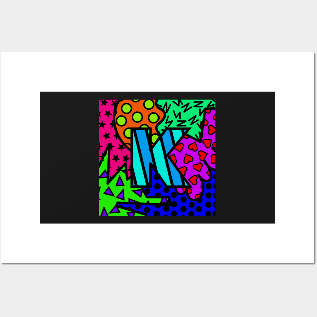 Alphabet Series - Letter K - Bright and Bold Initial Letters Wall Art by JossSperdutoArt